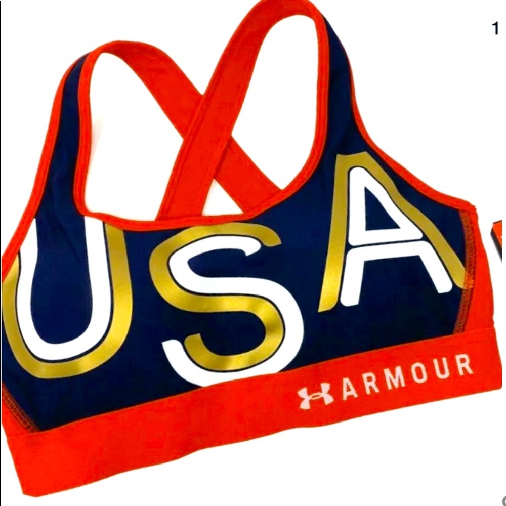 ❤️💙under armour, padded USA sport bra